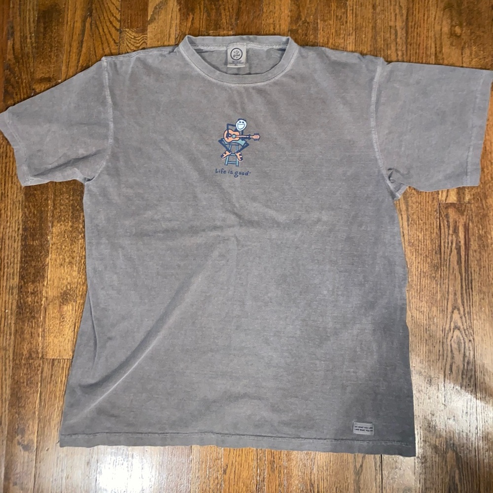 GUC Mens life is good guitar stick man tee-XL
